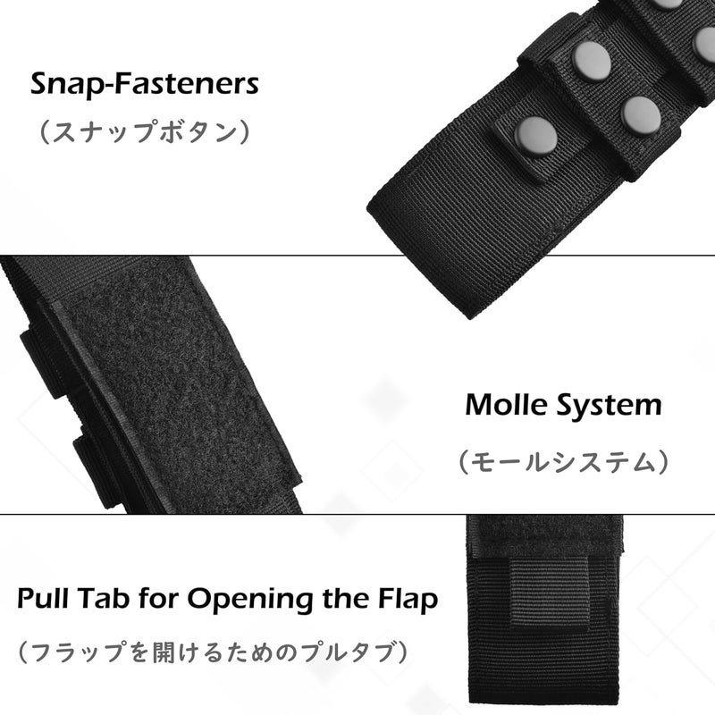 TRIWONDER Tactical Phone Pouch Molle, Smartphone Holster Bag EDC Utility Cellphone Lock Card Holder Organizer Fit for Waist Belt Case - Image 3